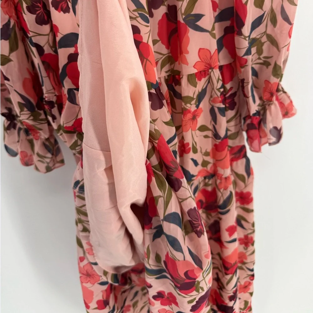 Floral Long Sleeve Maxi Dress, Size M - Picture 10 of 11